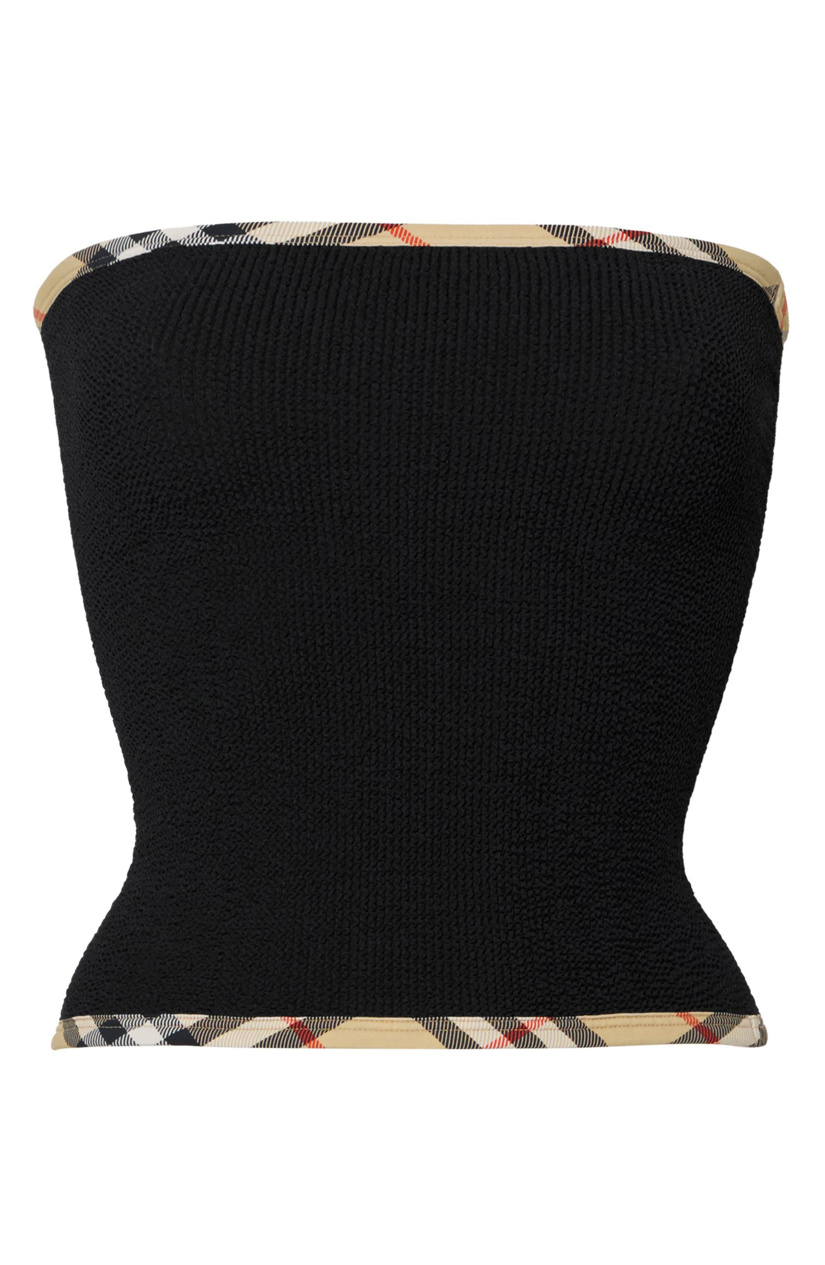 Burberry x Hunza G Devyn 2-in-1 Swim Skirt/Tube Top & Matching