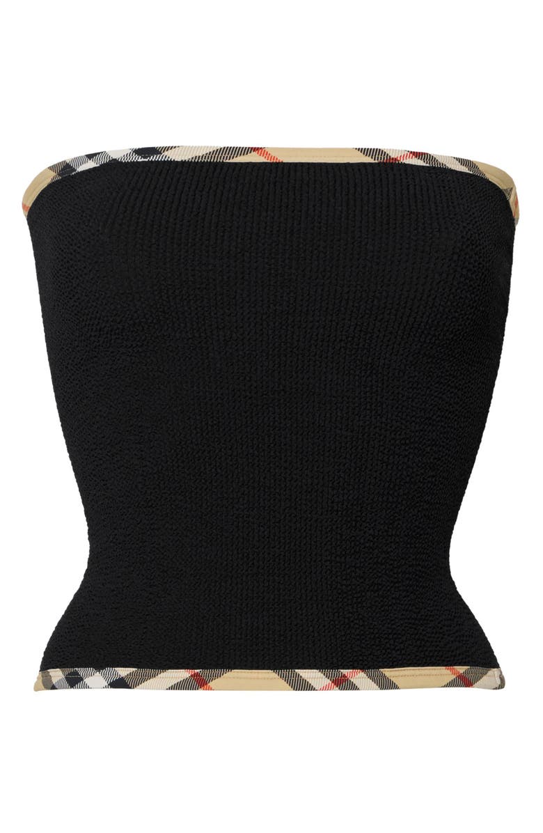 Burberry x Hunza G Devyn 2-in-1 Swim Skirt/Tube Top & Matching Scrunchie Set, Alternate, color, Black