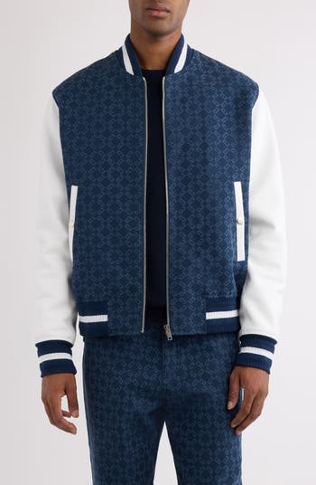ジャケット GIVENCHY SS22 4G JACQUARD JACKET (BW00C350PQ_001) Givenchy Mixed Media 4G Monogram Jacquard Varsity Jacket