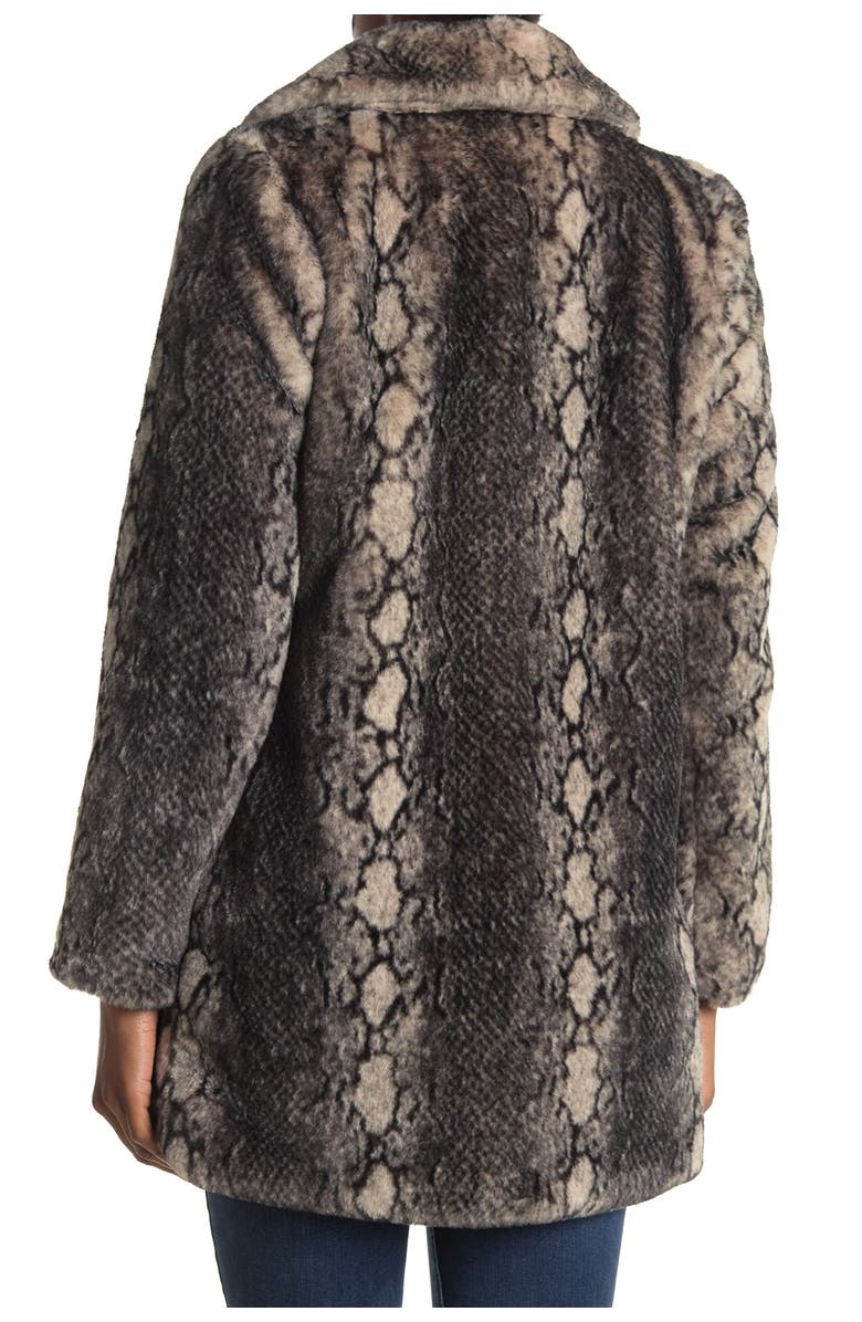 BCBGeneration Faux Fur Python Coat, Alternate, color,