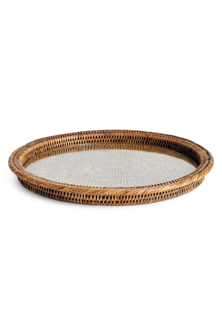 Burma Rattan Serving Platter, Brown, Main, color, Brown