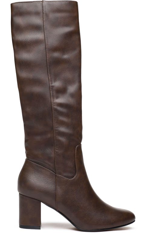 V.gan London Vegan Avocado Knee-high Boot In Brown