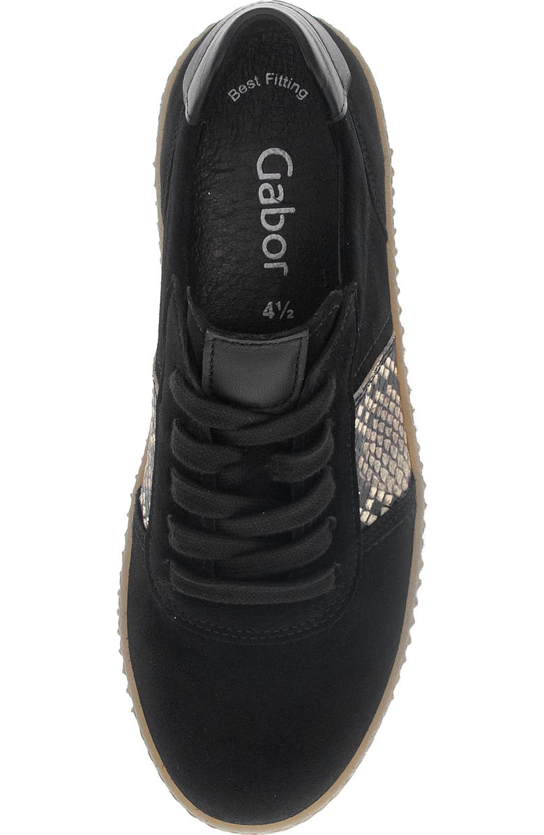 Gabor Snakeskin Embossed Sneaker, Alternate, color,