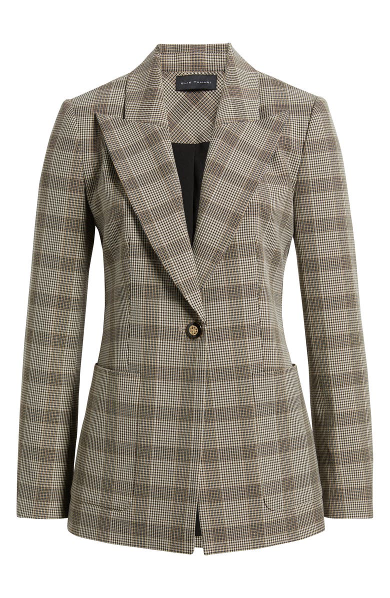 Elie Tahari The Elodie Check Print Blazer, Alternate, color, French Plaid
