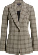 Elie Tahari The Elodie Check Print Blazer
