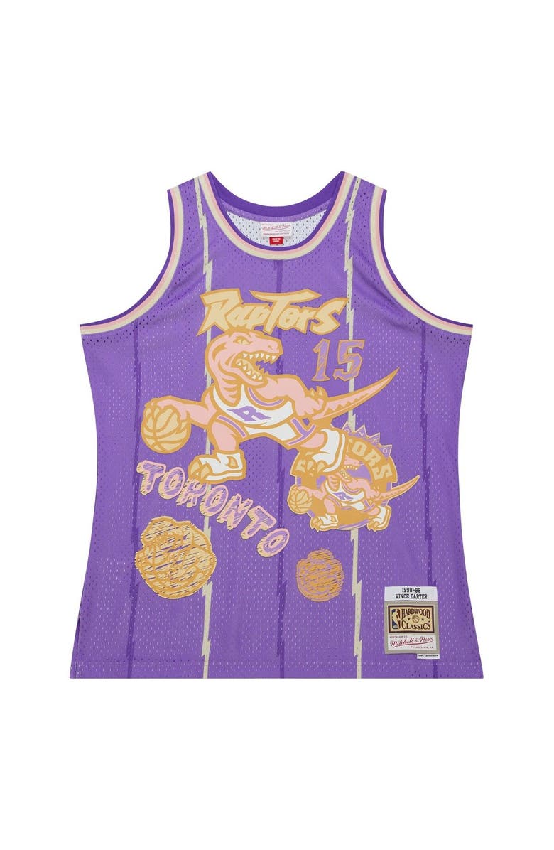 Mitchell & Ness Men's Mitchell & Ness Vince Carter Purple Toronto Raptors 1998/99 Swingman Sidewalk Sketch Jersey, Alternate, color, 