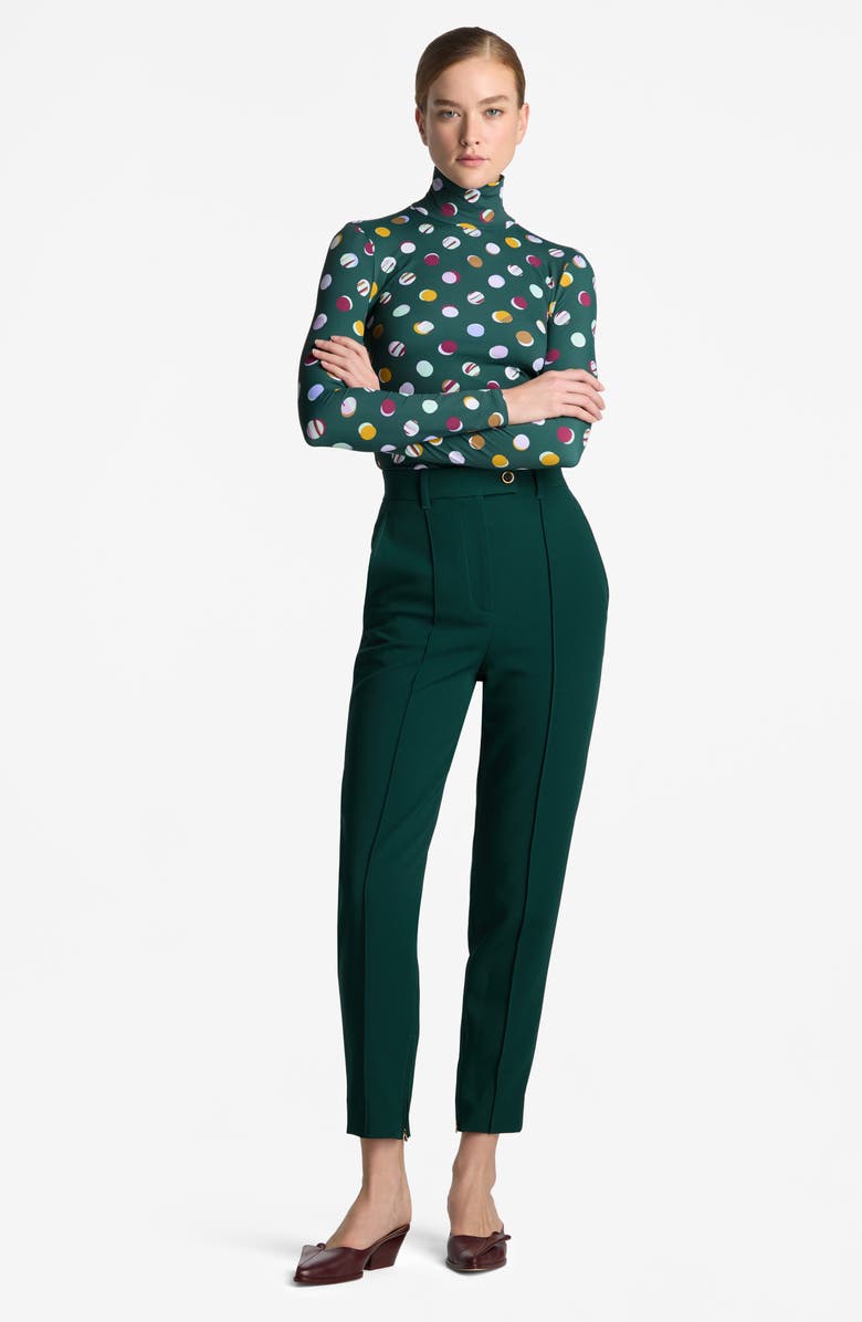 St. John Collection Nuda Collage Dot Turtleneck Top, Alternate, color, 