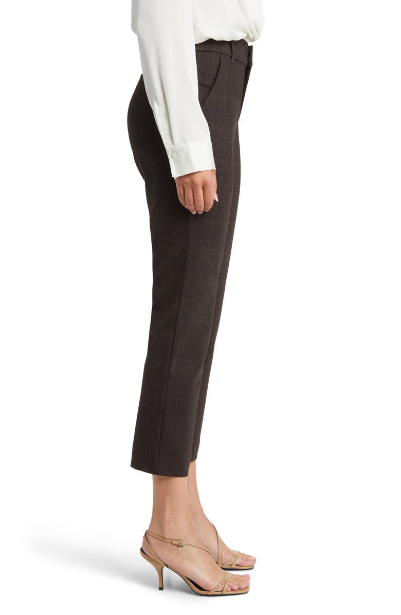 Wit & Wisdom 'Ab'Solution Houndstooth High Waist Ankle Straight Leg Pants, Alternate, color, Cold Brew