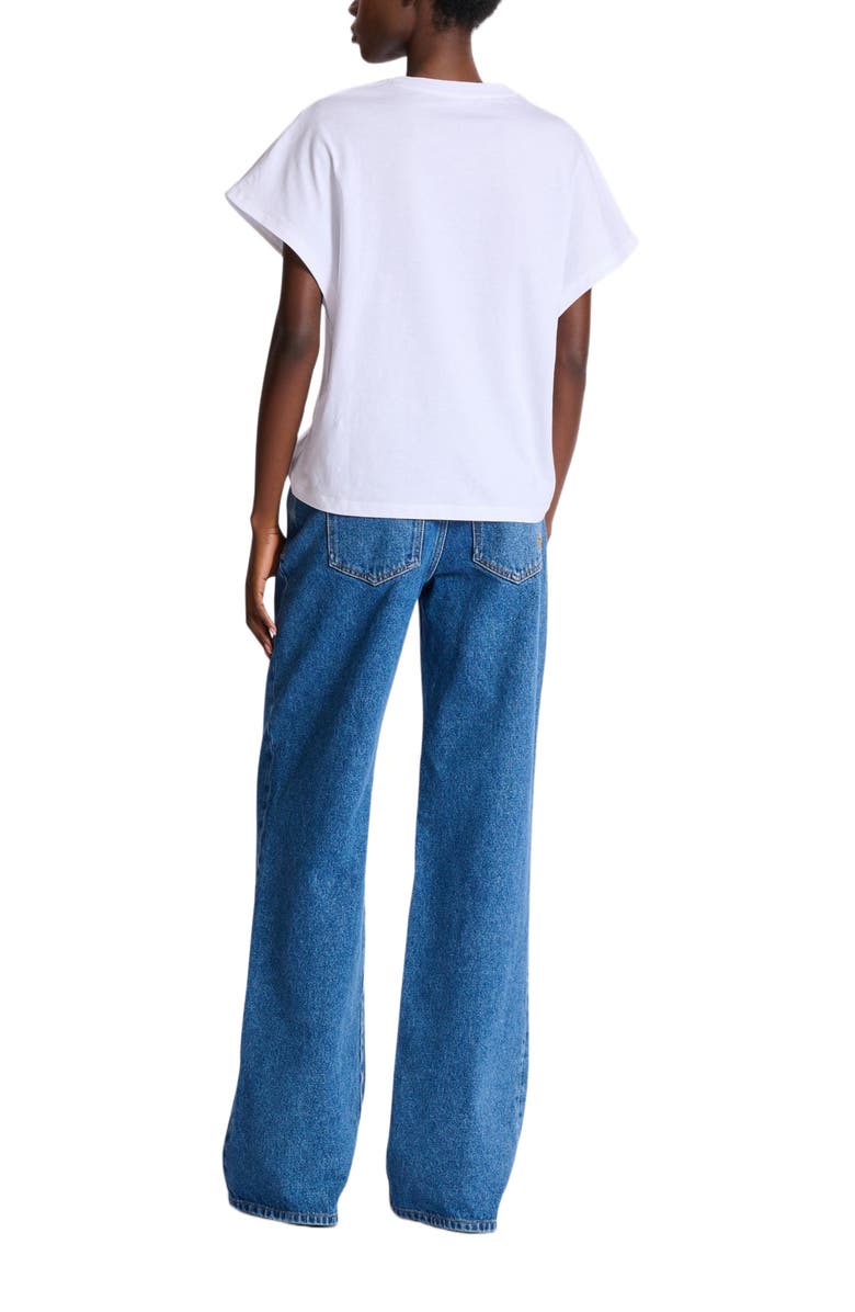 Balmain T-shirt with Balmain Club print, Alternate, color, White