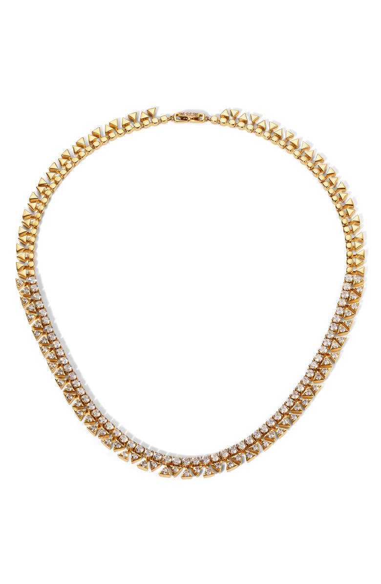 Nadri Luxor Cubic Zirconia Collar Necklace, Main, color, Gold