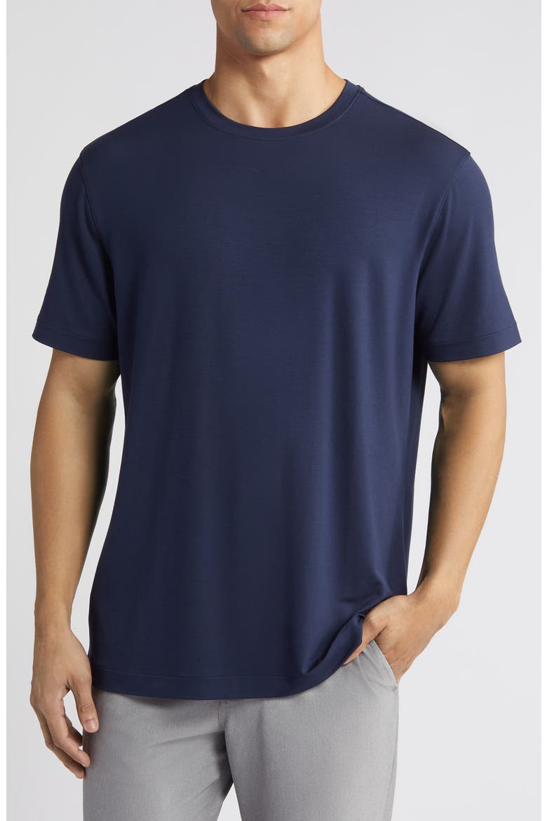 Knox Solid Navy T-Shirt, Main, color, NAVY SOLID