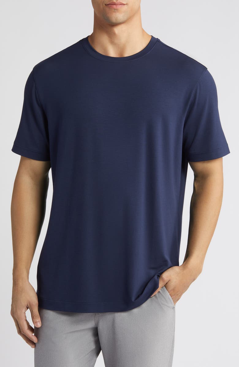 Mizzen+Main Knox Solid Navy T-Shirt, Main, color, Navy