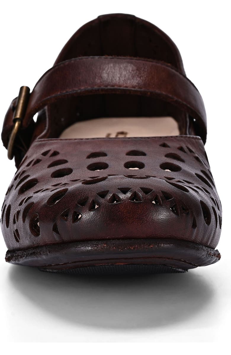 OLD TREND Retro Genuine Leather Breathable Cutout Mary Jane Flat, Alternate, color, Coffee