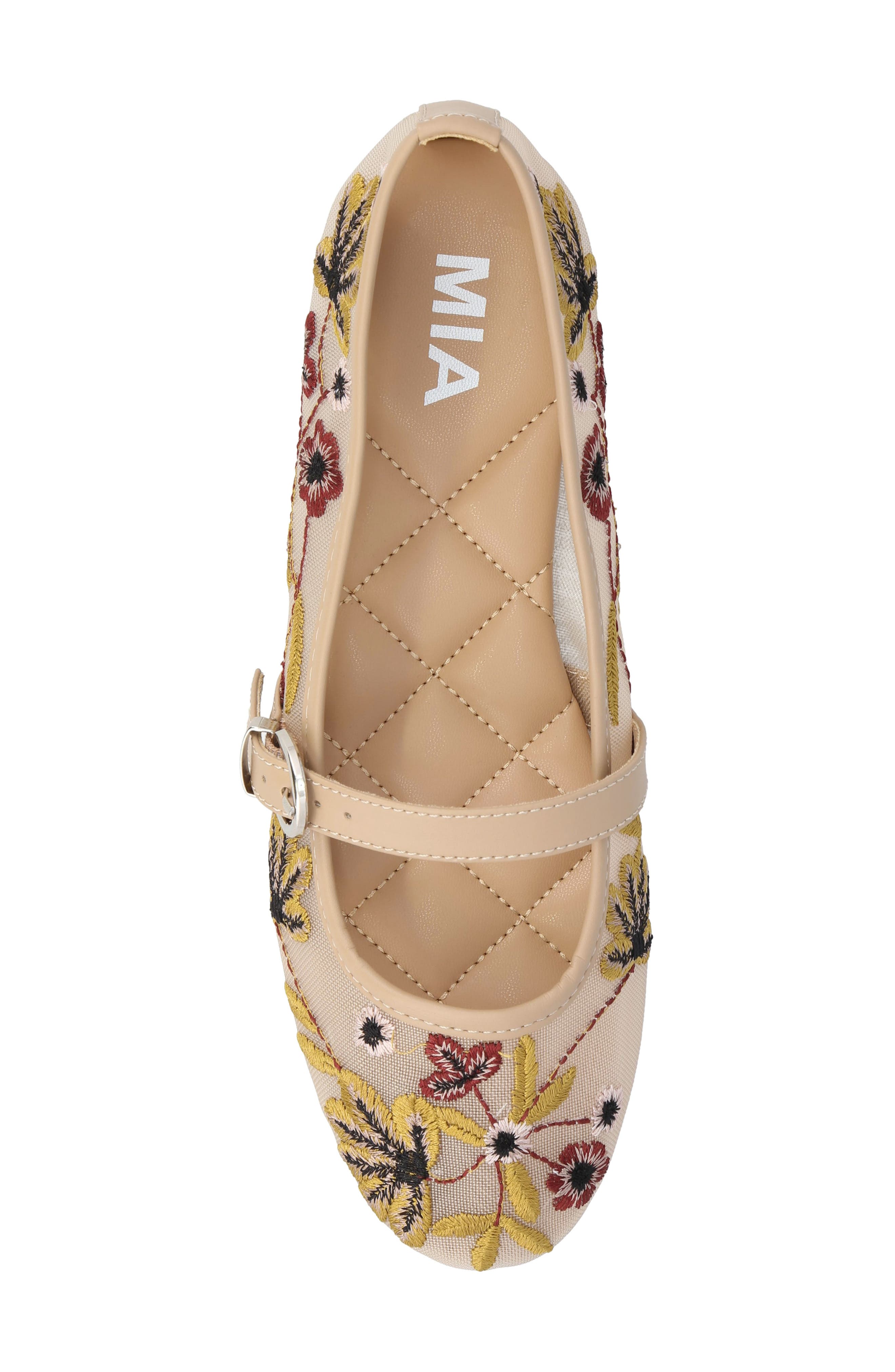 MIA Bluet Embroidered Mesh Mary Jane Flat, Alternate, color, Pink/ Black
