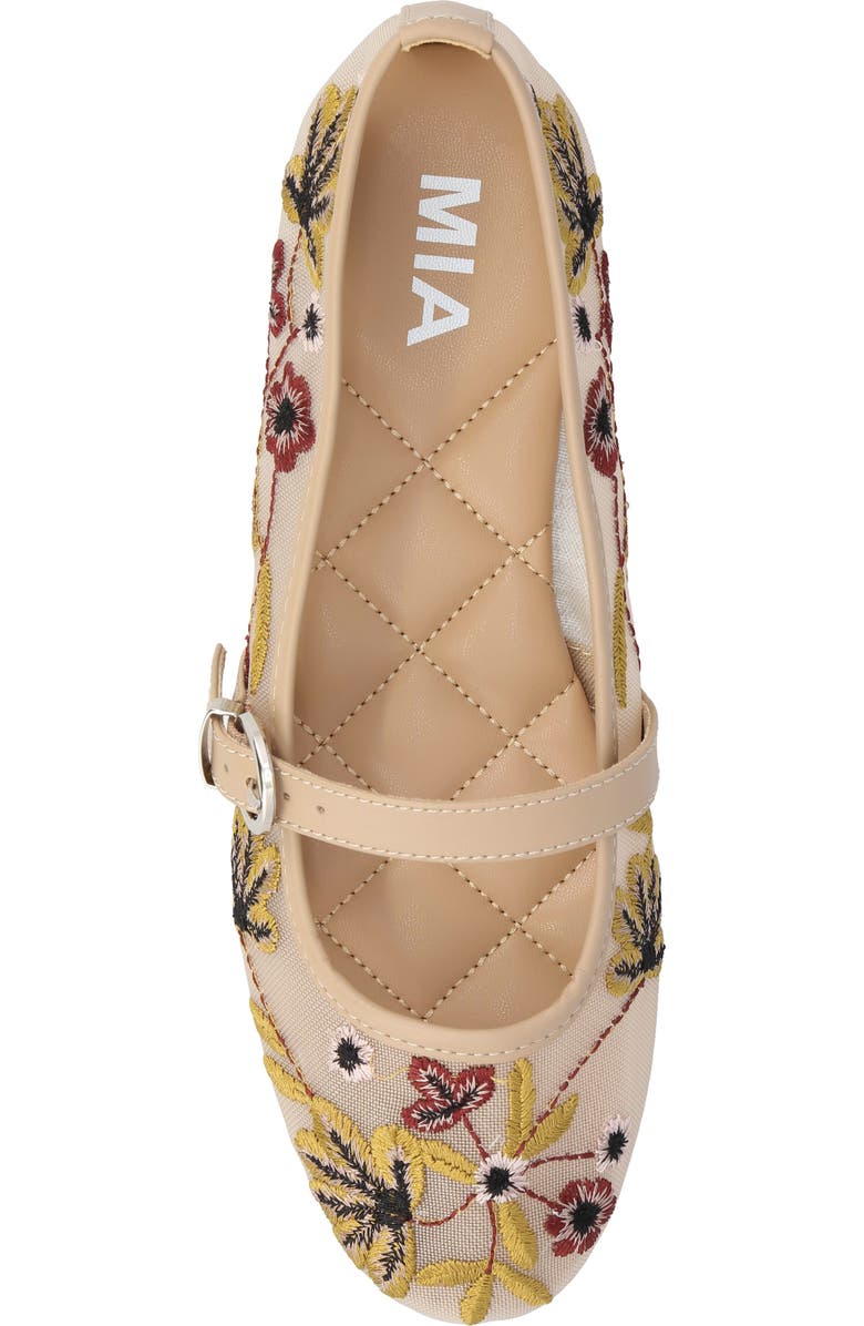 MIA Bluet Embroidered Mesh Mary Jane Flat, Alternate, color, Pink/ Black
