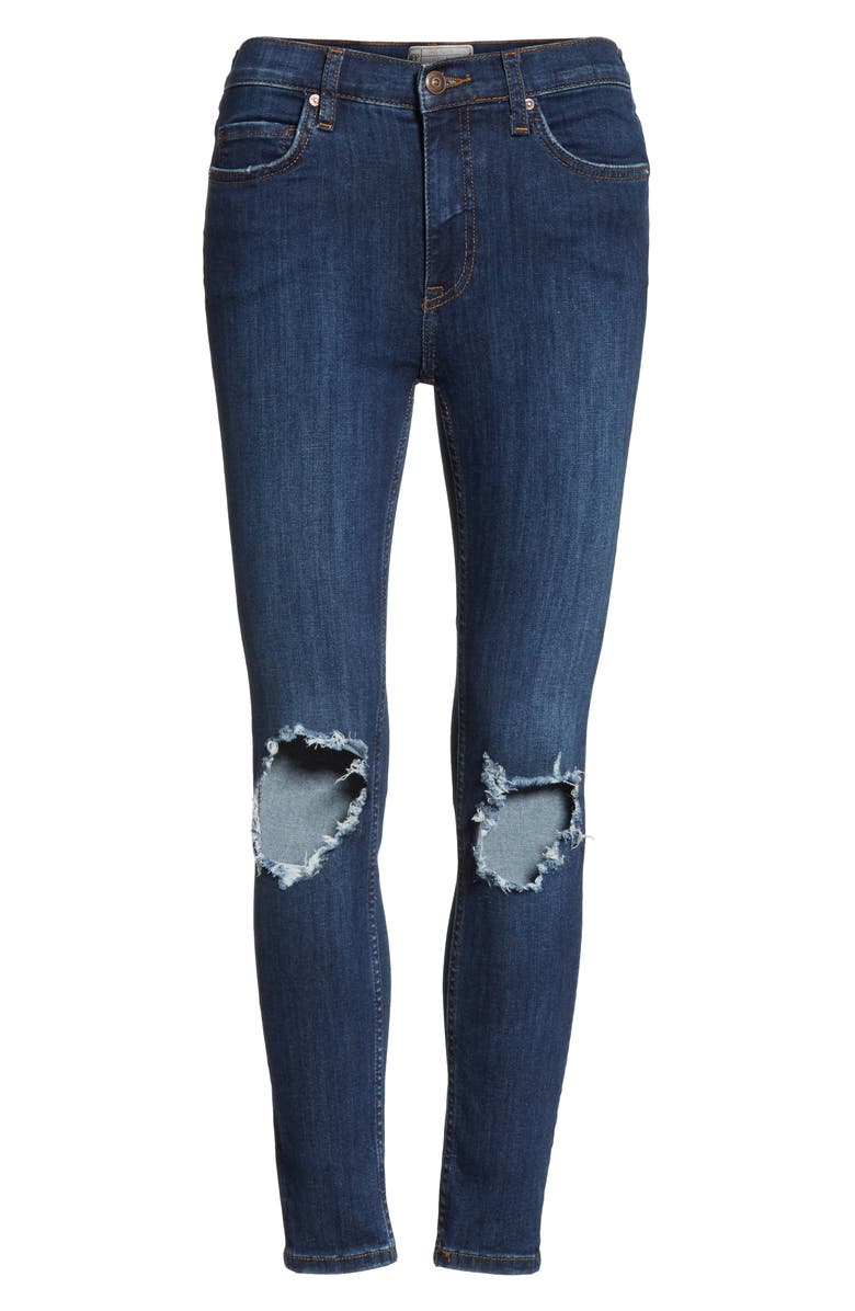 Free People We the Free by Free People High Waist Ankle Skinny Jeans, Alternate, color,