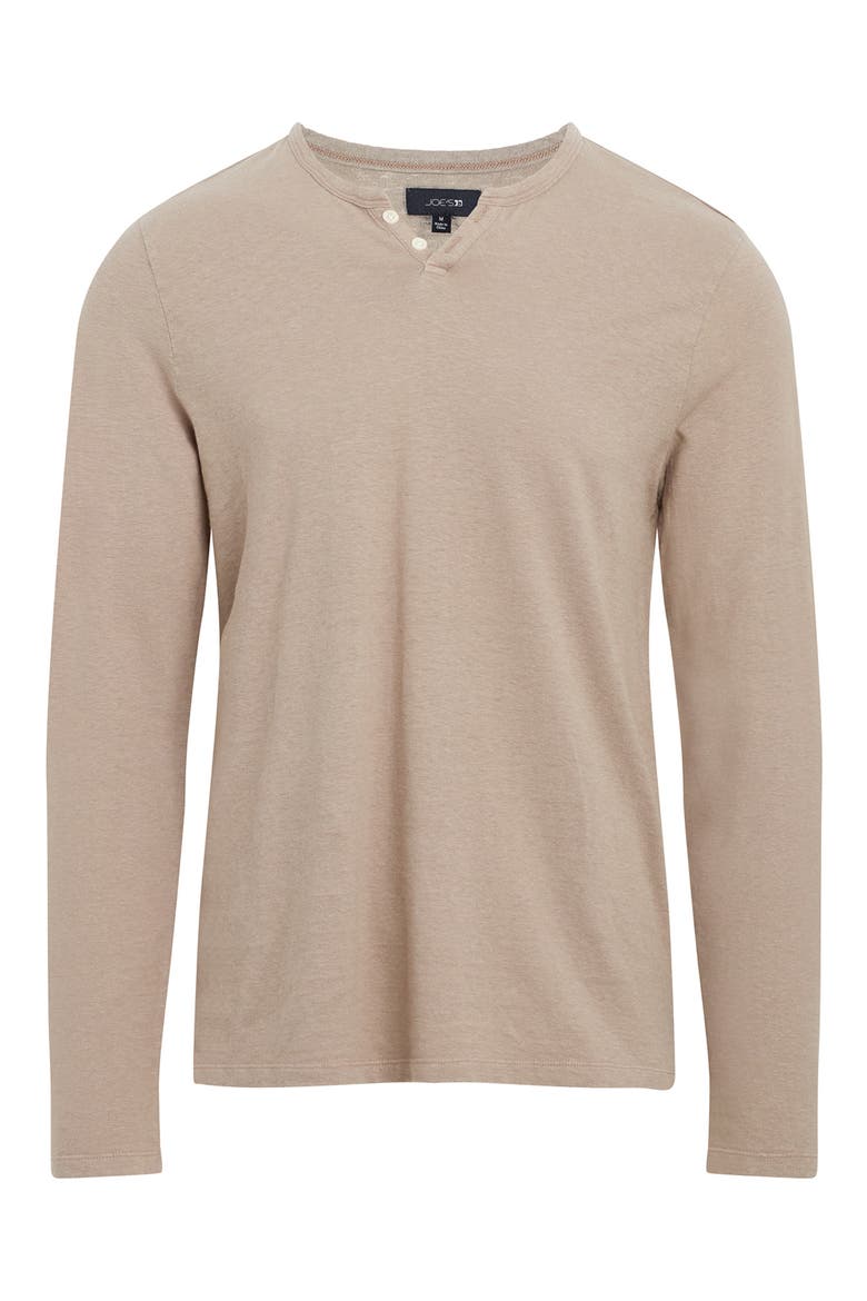 Wintz Hemp & Cotton Henley Top, Alternate, color, ROASTED CASHEW