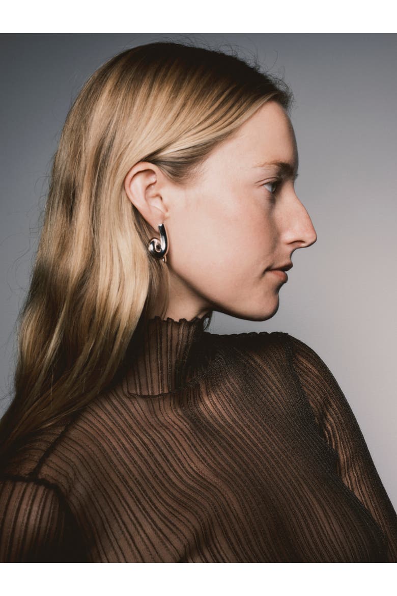 Aubrey Swirl Earrings, Alternate, color, Recycled Sterling Silver
