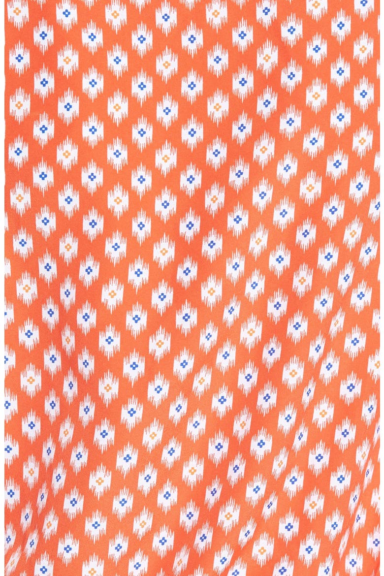 'Multi Shore Ikat' Kimono Sleeve Top, Alternate, color, DARK CLEMENTINE/ ROYAL