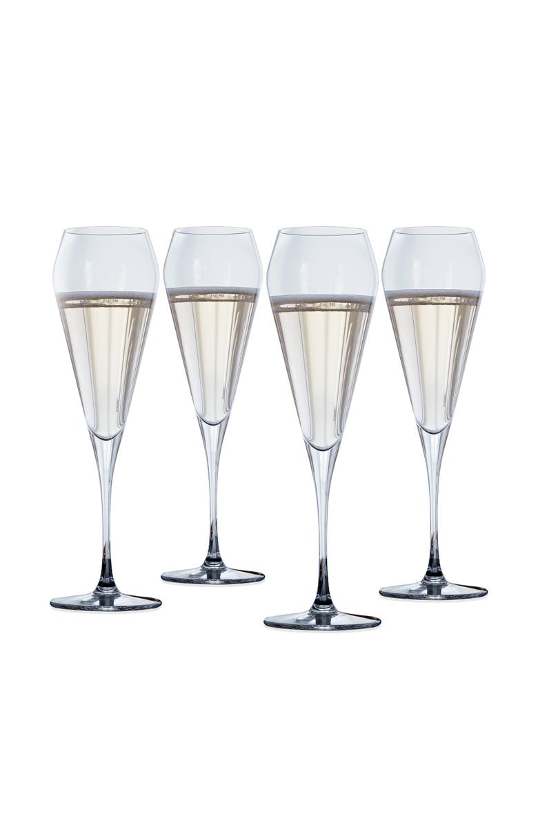 SPIEGELAU Willsberger Champagne Flute Glass Set of 4, Main, color, Clear