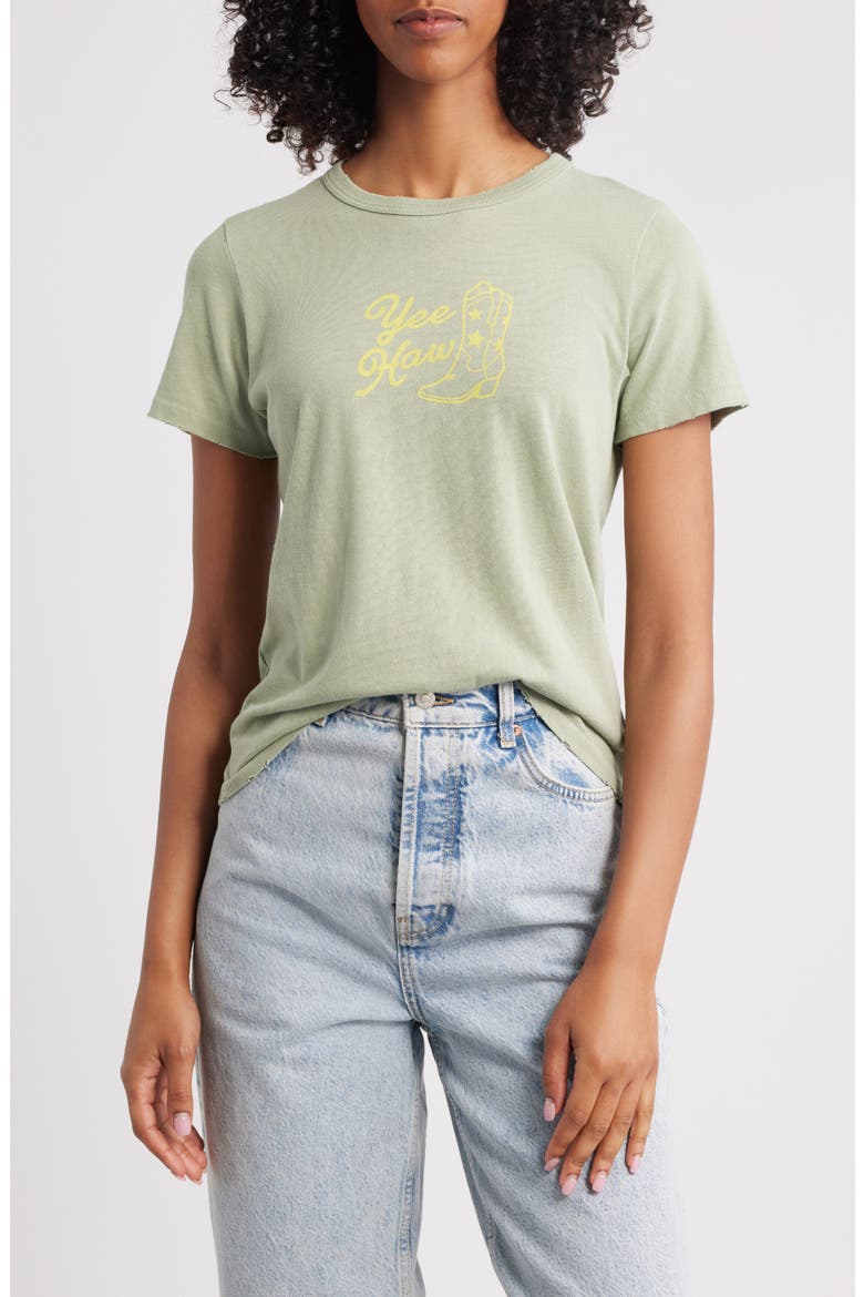 Yee Haw Cotton Blend Graphic T-Shirt, Main, color, SAGE