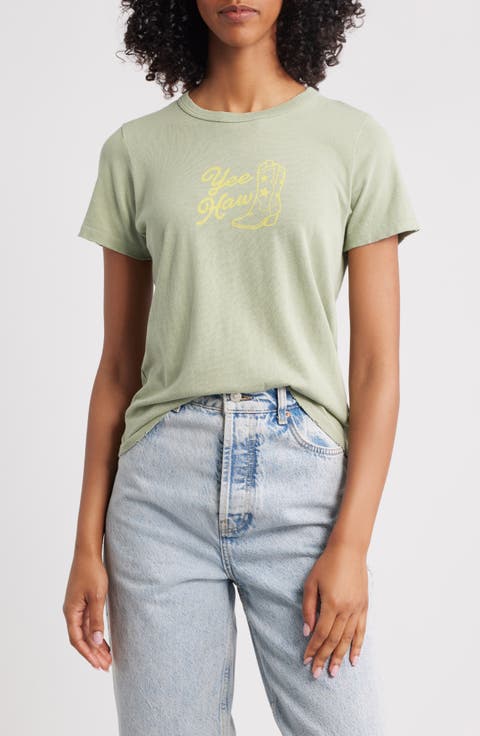 Yee Haw Cotton Blend Graphic T-Shirt