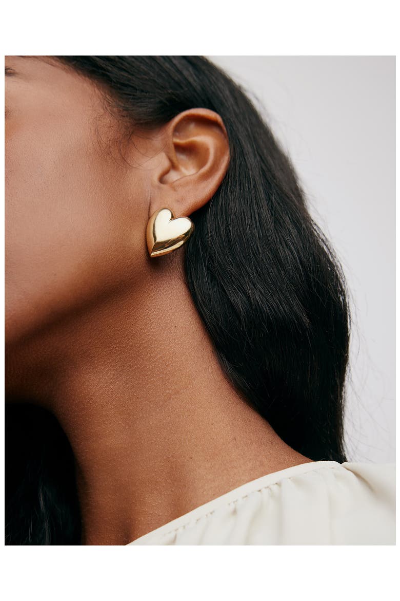 Small Puffy Heart Earrings (Nordstrom Exclusive), Alternate, color, GOLD