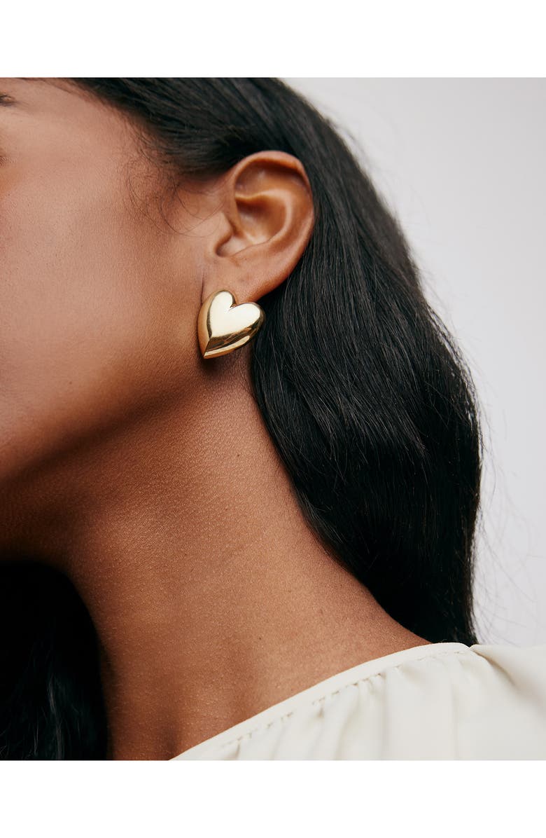 Jennifer Fisher Small Puffy Heart Earrings, Alternate, color, Gold