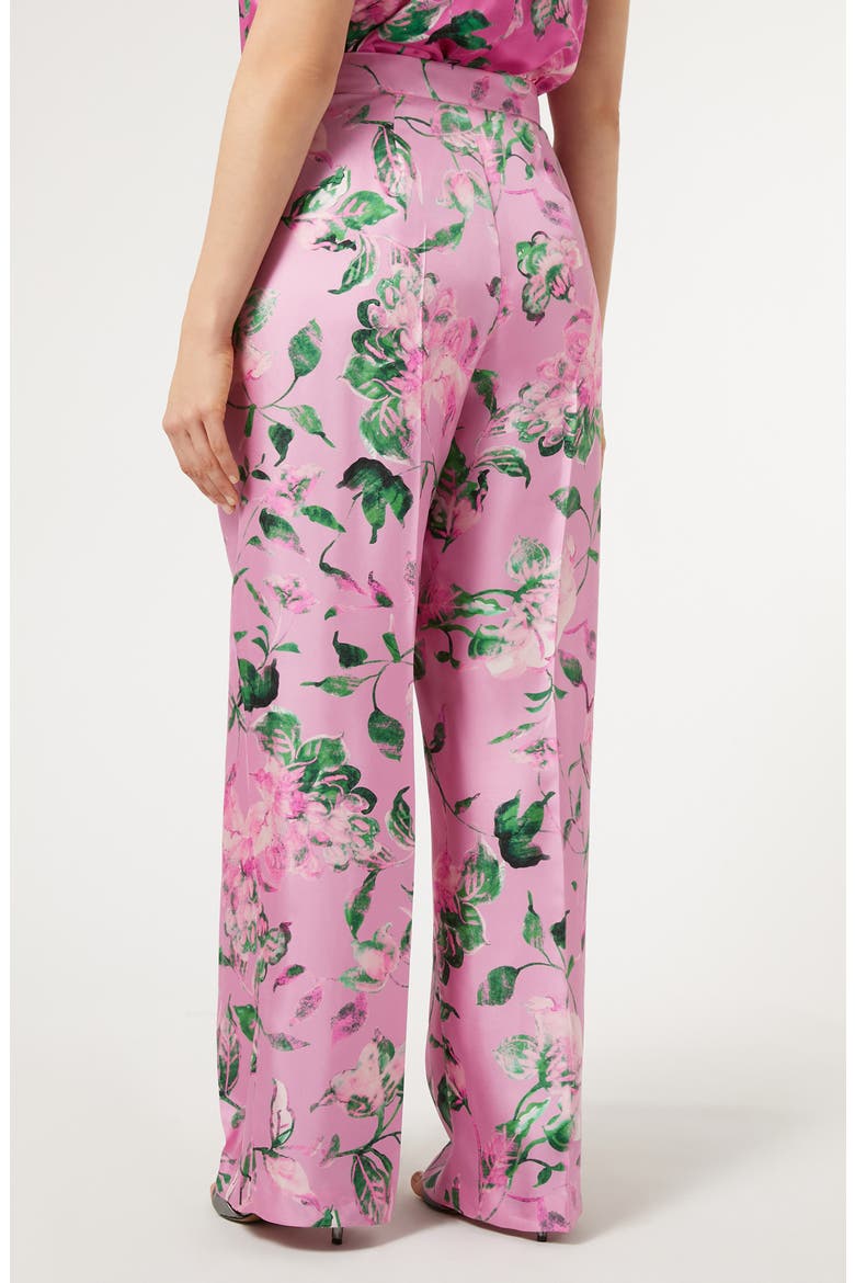 Maremma Silk Twill Straight Leg Trousers, Alternate, color, PINK