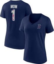 PROFILE Women's Navy Boston Red Sox Mother's Day Plus Size Best Mom Ever V-Neck T-Shirt