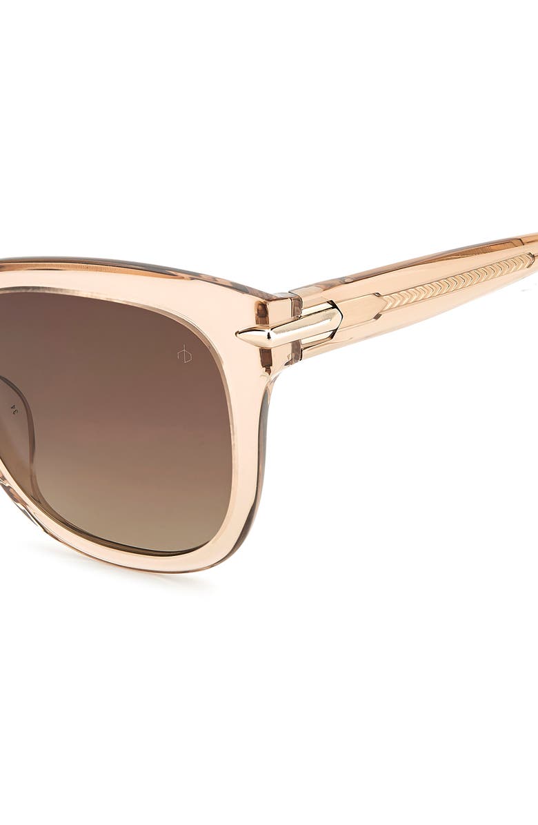 rag & bone 55mm Rectangular Sunglasses, Alternate, color, Beige Brown
