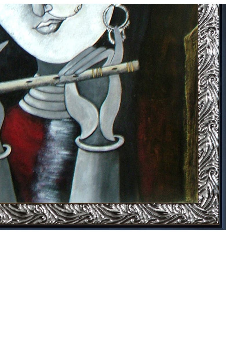 OVERSTOCK ART Divine Soul Mates with Ornate Silver and Black Custom Stacked Frame - 23.5" x 27.5", Alternate, color,