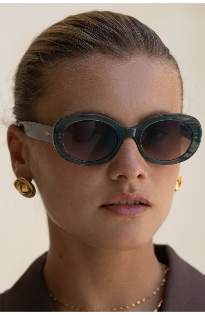 FREYRS Eyewear Aria Oval Sunglasses, Alternate, color, Emerald