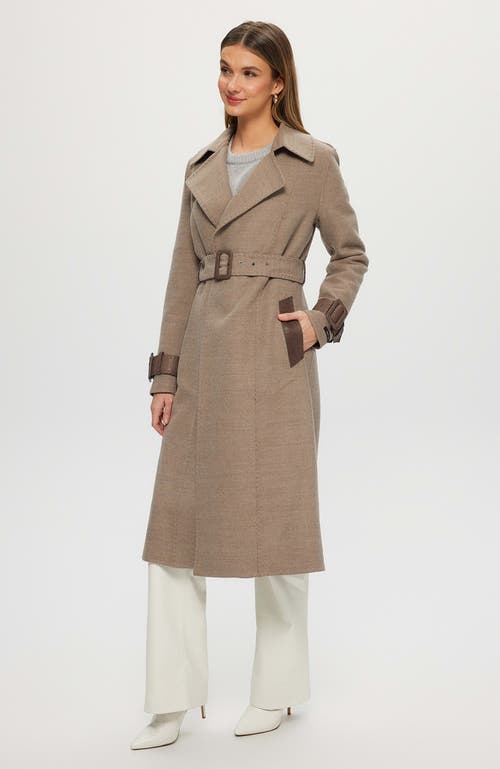 Gorski Loro Piana Wool Blend Trench Coat In Brown