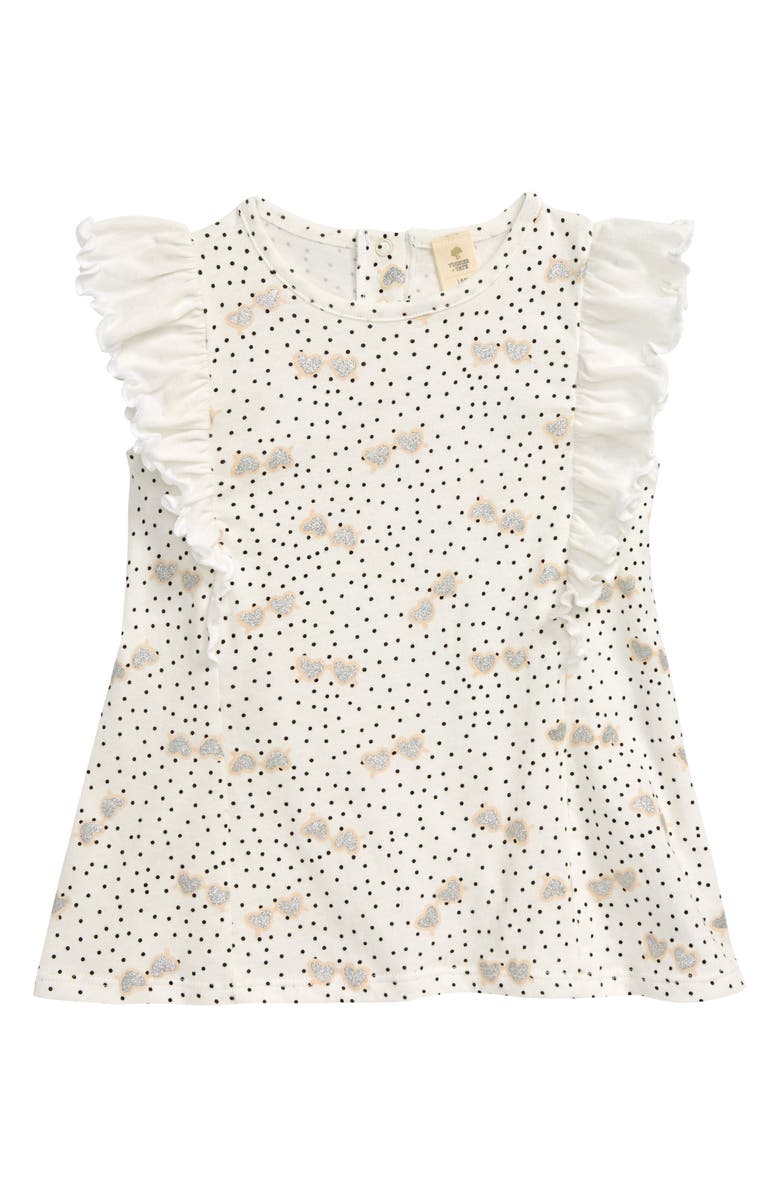 Tucker + Tate Print Ruffle Top, Main, color, 