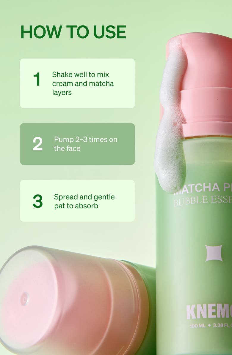 KNEMO Matcha PDRN Bubble Serum, Alternate, color, Green