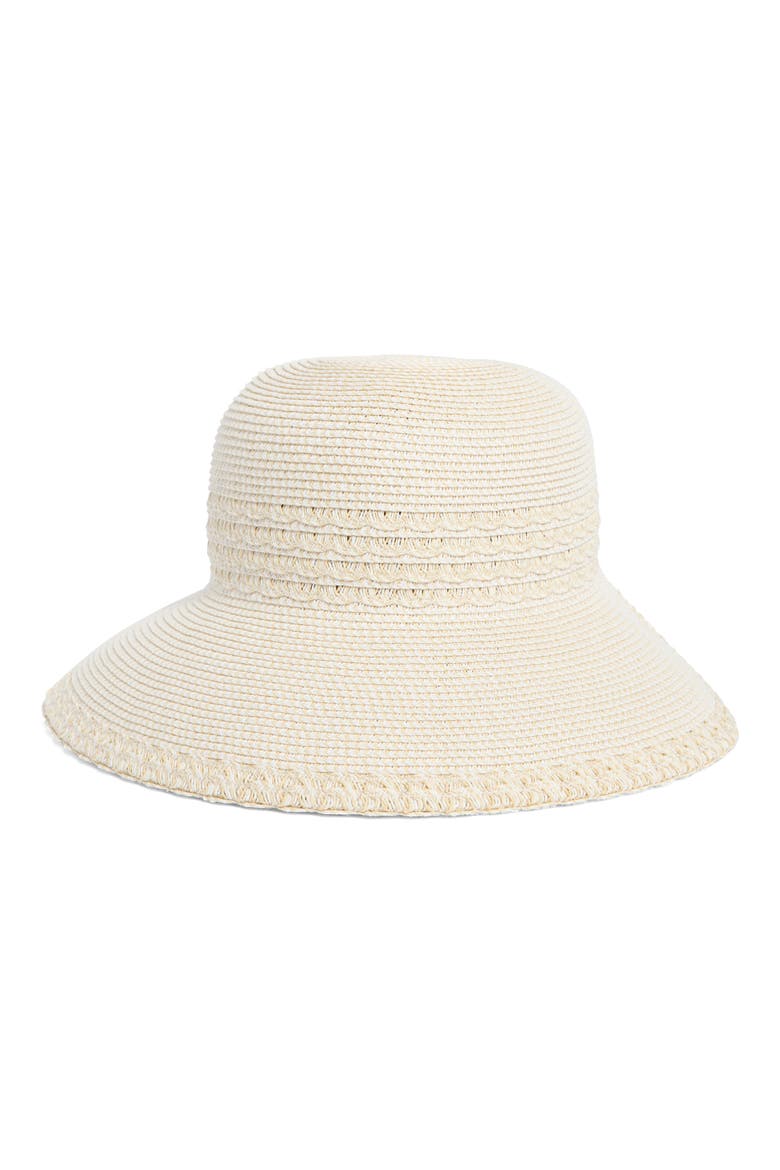 Floppy Sun Hat, Main, color, IVORY COMBO