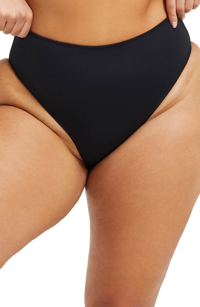 Good American Scuba Knit Good Waist Bikini Bottoms, Alternate, color,