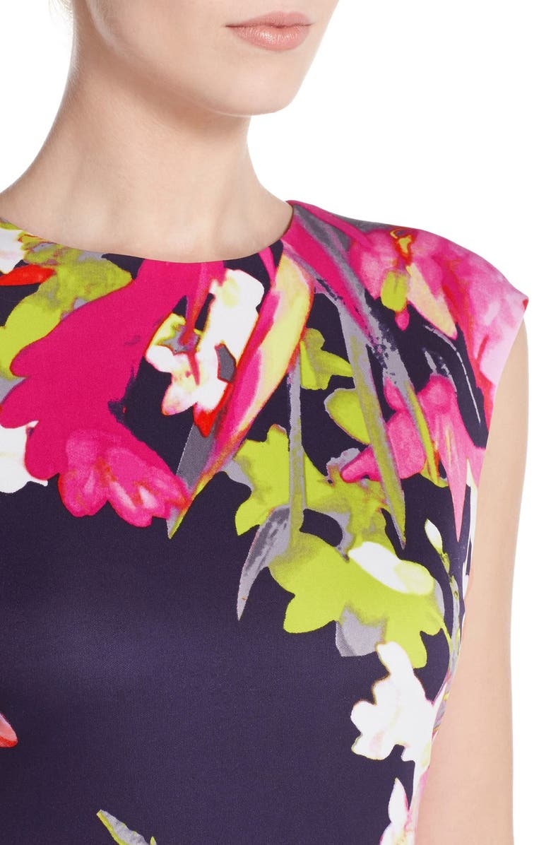 Vince Camuto Floral Scuba Sheath Dress, Alternate, color,