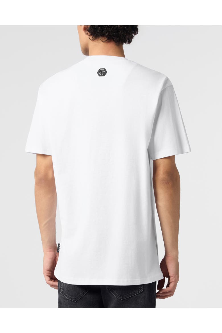 Round Neck T-Shirt Dragon Stones Men, Alternate, color, white