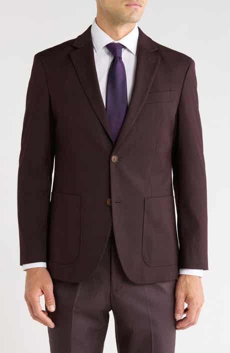 Trim Fit Plaid Sport Coat