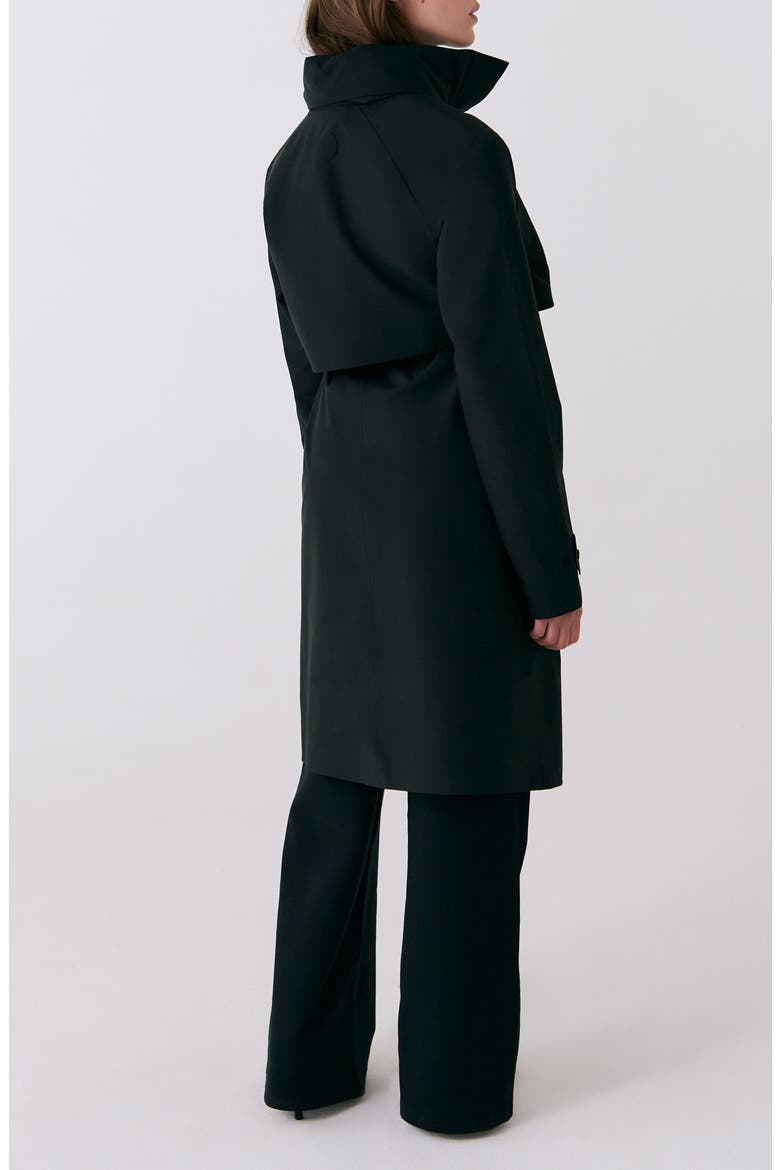 Alizé Rain Trench Coat, Alternate, color, BLACK