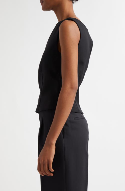 Rohe Black Sculptural Asymmetrical Top In Black
