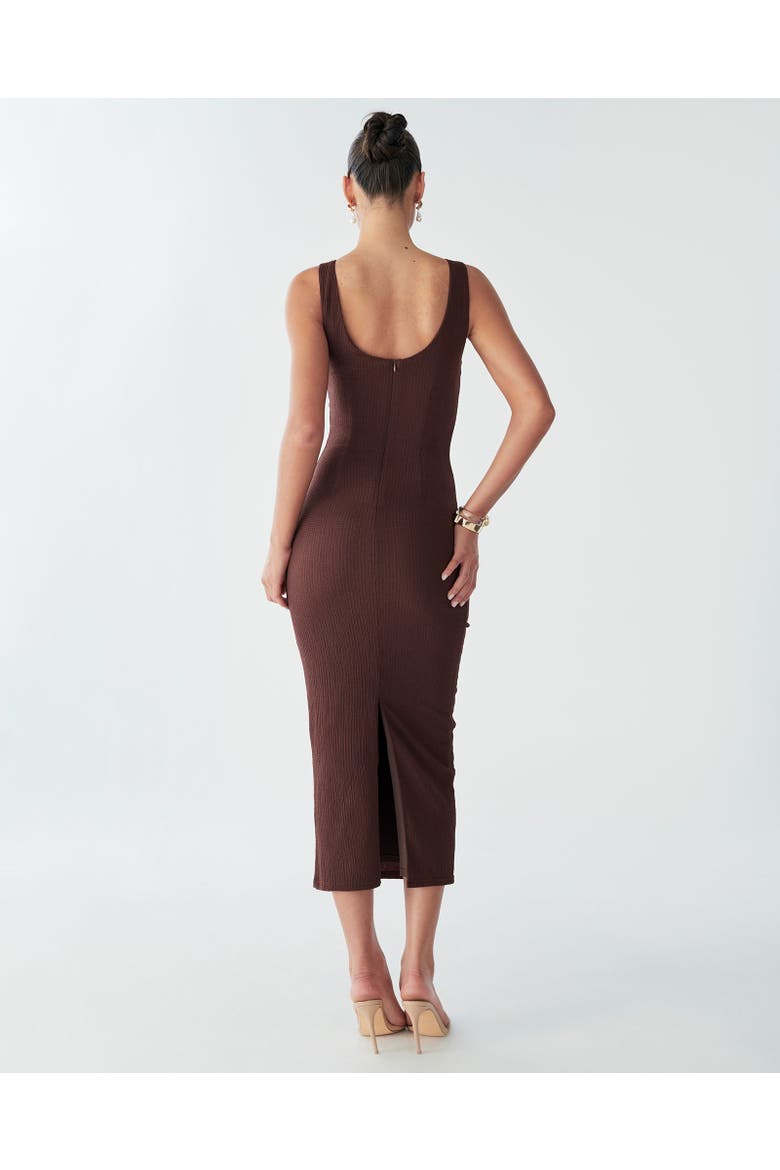 Suny Midi Dress, Alternate, color, Chocolate
