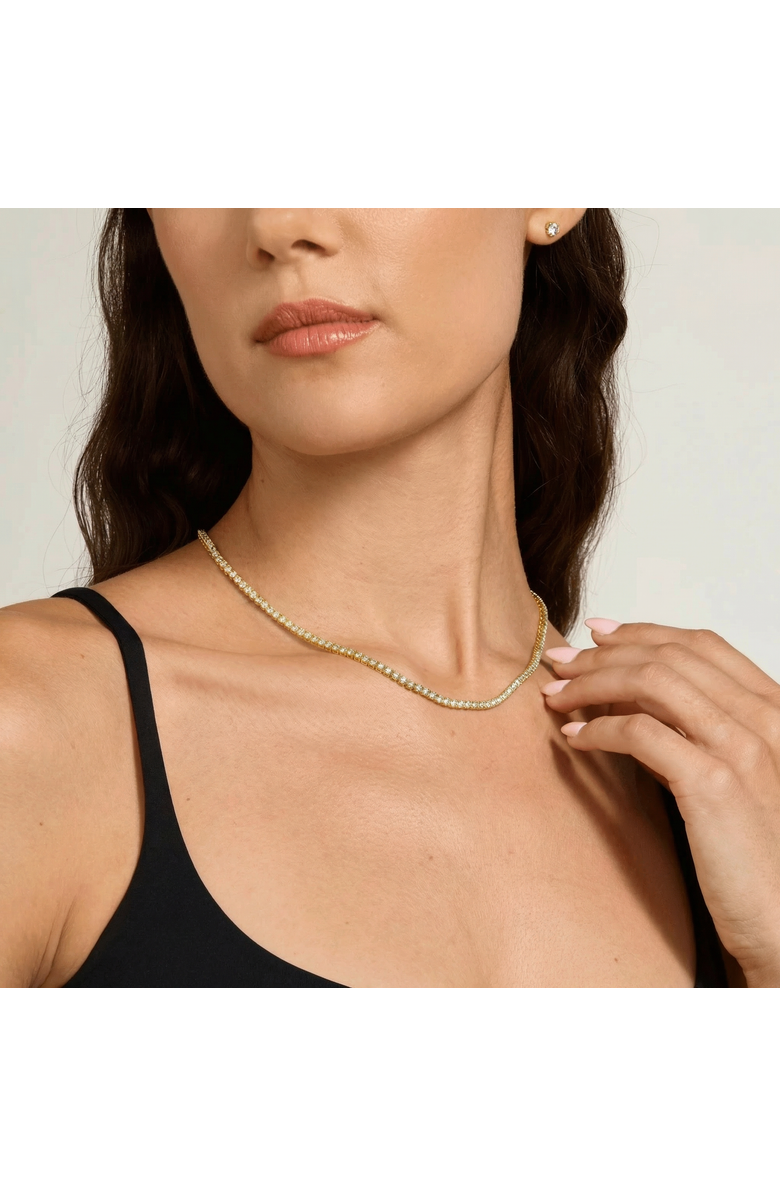 Bliss Diamond 10Ct TW Lab Grown Diamond Tennis Necklace 14K Gold 16.5", Alternate, color, 14K Yellow Gold