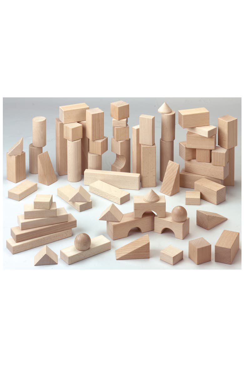 Basic Building Blocks 60 Piece Large Starter Set, Alternate, color, BROWN