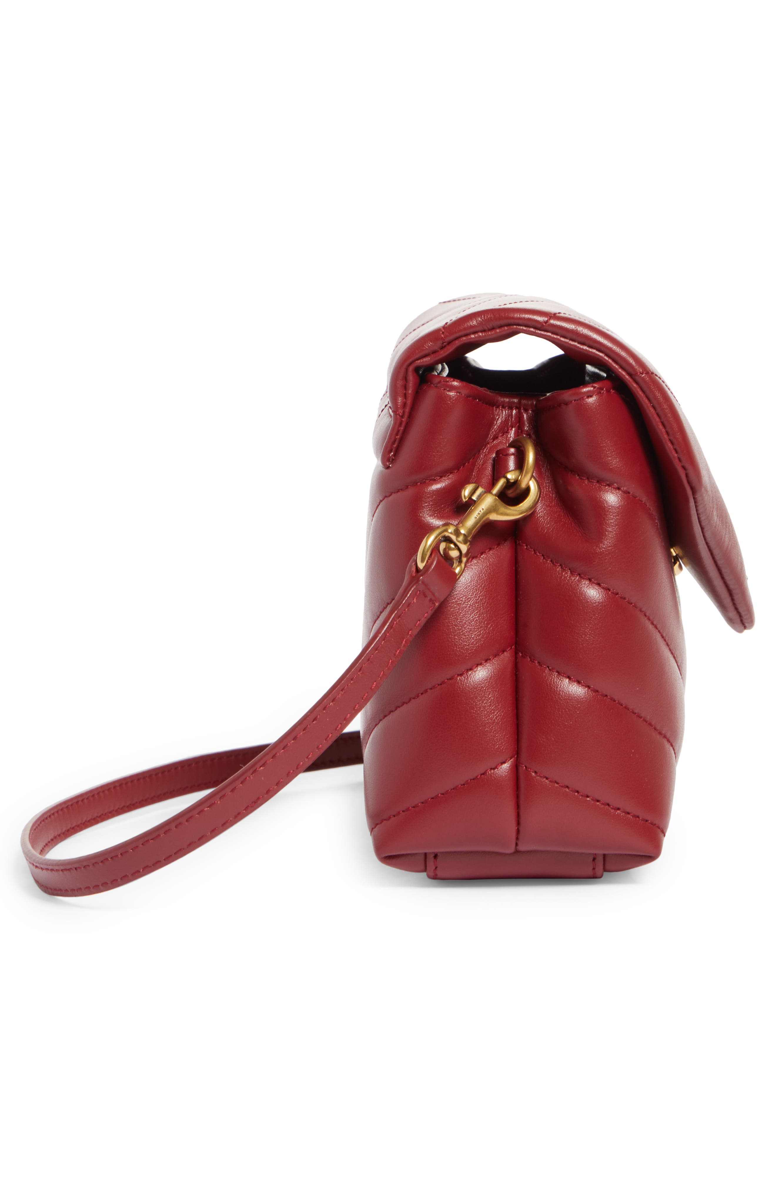 Toy Loulou Quilted Leather Crossbody Bag, Alternate, color, OPYUM RED