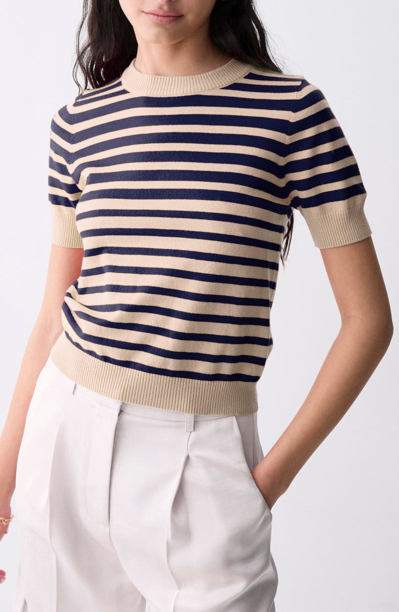 DELUC Vizela Stripe Knit Sweater, Main, color, 