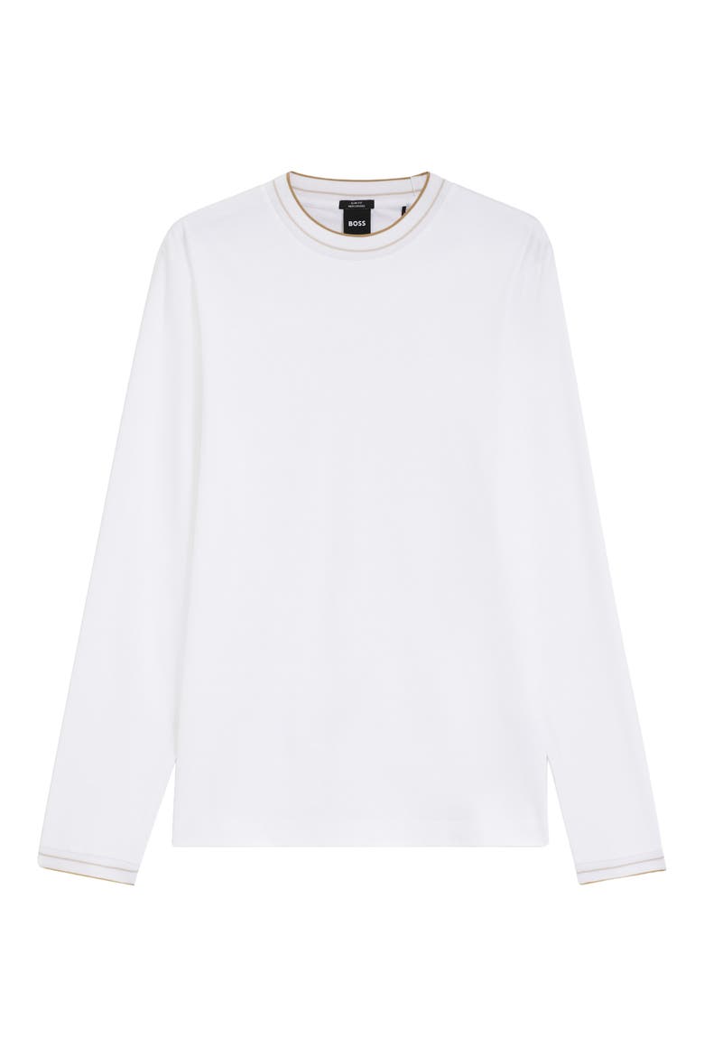 Tenison Long Sleeve Cotton Top, Alternate, color, WHITE