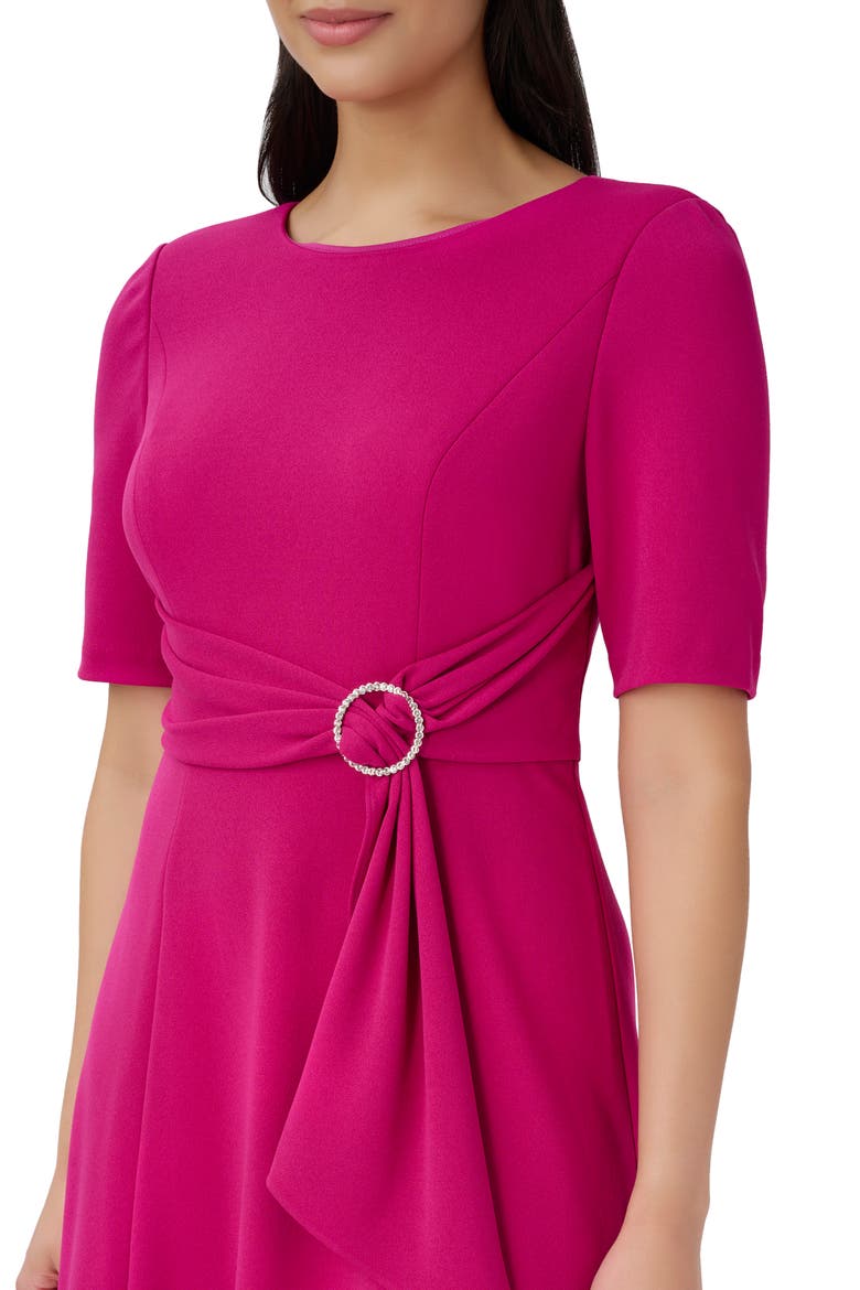 Tie Front High/Low Dress, Alternate, color, BRIGHT MAGENTA